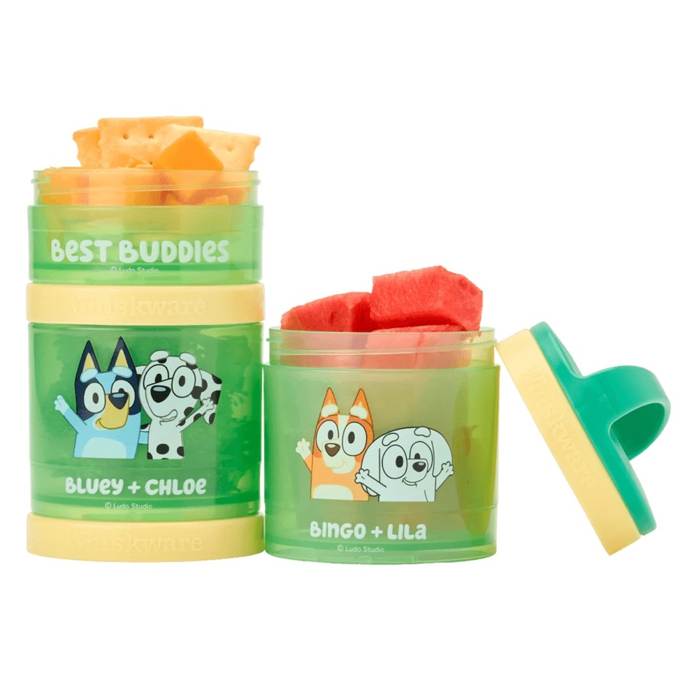 BLUEY Whiskware by BlenderBottle Best Buddies Snack Stack feat. Bingo Chloe Lila